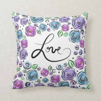 Love Blooms - Lavender Throw Pillow