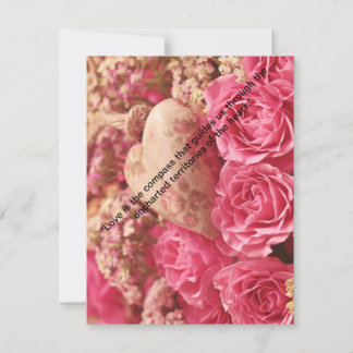 "Love Blooms: Modern Valentine's Day Print" Holiday Card