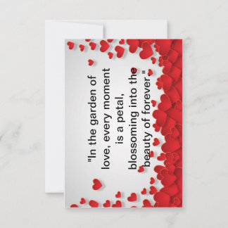 "Love Blooms: Modern Valentine's Day Print" Thank You Card