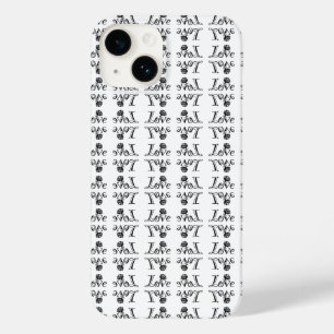 Love Blossoms: Typography with a Built-in Rose Case-Mate iPhone 14 Case