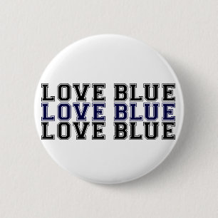 Love Blue 2 Inch Round Button