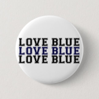 Love Blue 2 Inch Round Button