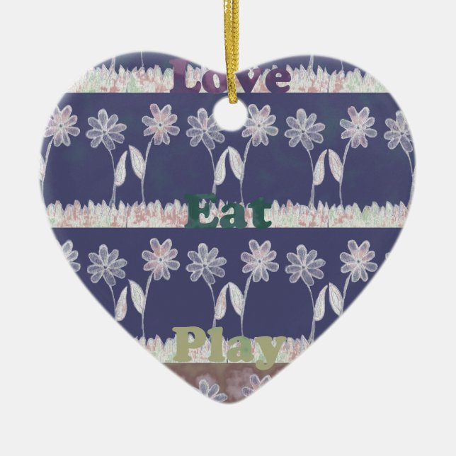 Love Blue Baby Shower colours Ceramic Ornament (Front)