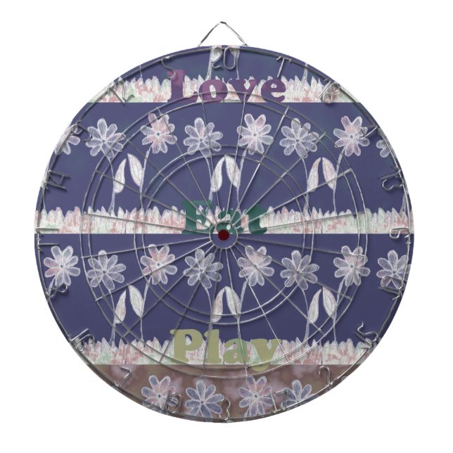 Love Blue Baby Shower colours Dartboard (Front)