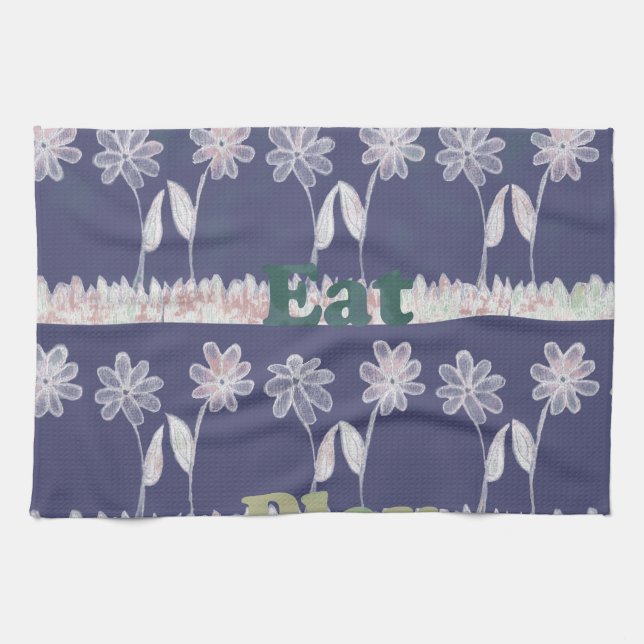Love Blue Baby Shower colours Kitchen Towel (Horizontal)