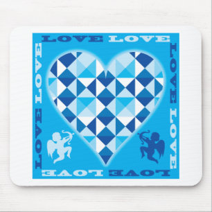 Love (Blue Diamond) Mouse Pad
