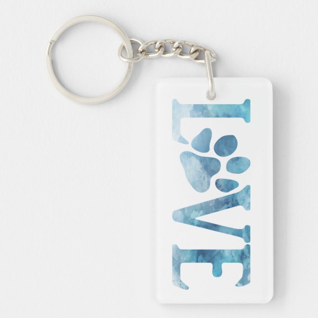 Love Blue Keychain (Front)