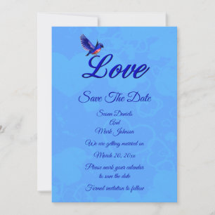 Love Bluebird Wedding Save The Date
