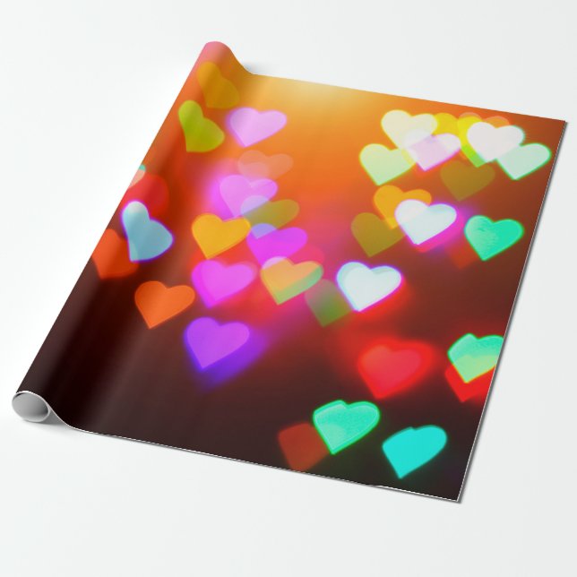 Love bokeh background wrapping paper (Unrolled)