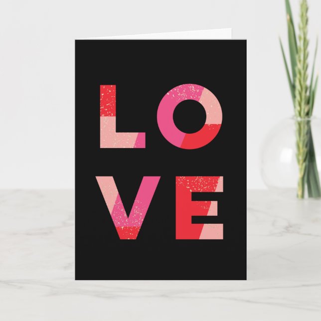 Love -  bold modern greeting card (Front)