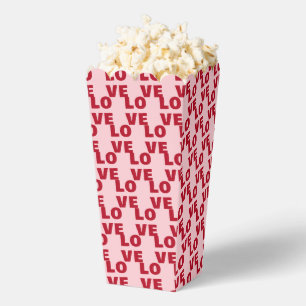 Love Bold Typography Pink & Red Party Favor Box