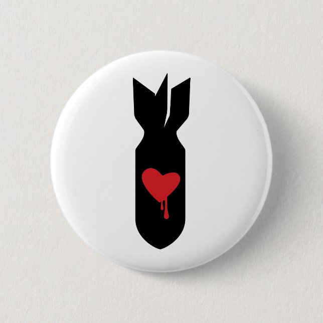 Love Bomber 2 Inch Round Button (Front)