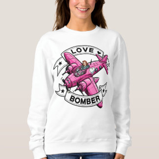 Love Bomber Pilot Pink Sweatshirt
