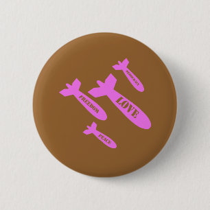 Love Bombs Pink 2 Inch Round Button