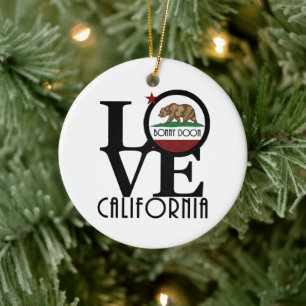 LOVE Bonny Doon California Ceramic Ornament
