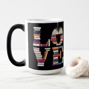 Love Books Black Morphing Mug