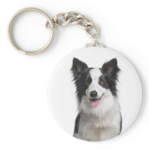 Love Border Collie Puppy Dog Keychain