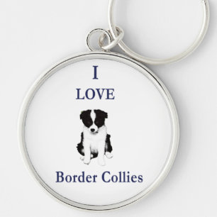 Love Border Collies Keychain
