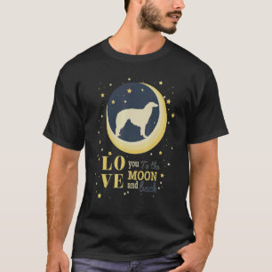 Love Borzoi Dog To The Moon T-Shirt