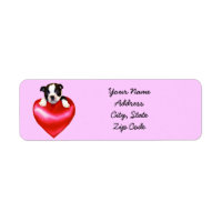 Love Boston Terrier Étiquettes de adresse