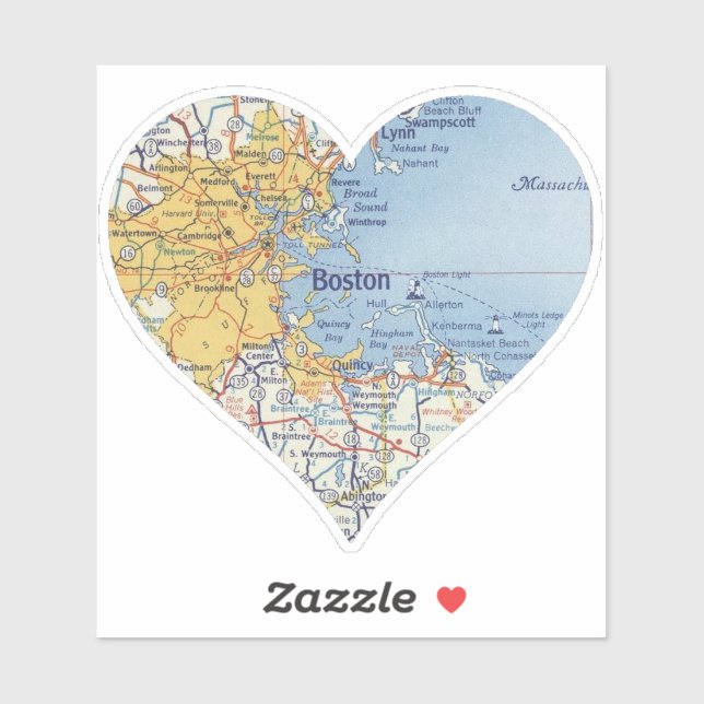Love Boston Vintage Map (Sheet)