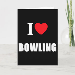 Love Bowling Bowler Crown Flat Cricket Ten Pin  Card