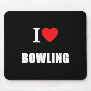 Love Bowling Bowler Crown Flat Cricket Ten Pin  Mouse Pad