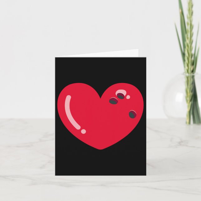 Love Bowling Byll Hearts Bowling Lover Valentine's Card (Front)