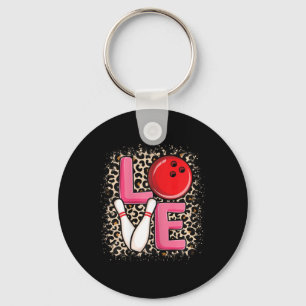 Love Bowling Cute Bowling Women Girls Bowler Keychain