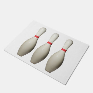 Love Bowling Pins Door Mat