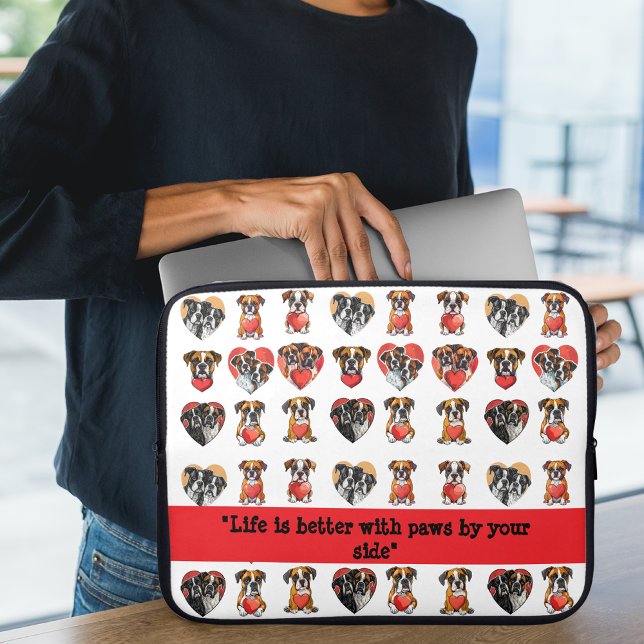 Love Boxer Dog Romantic Watercolor Electronics Bag (Love Boxer Dog Romantic Watercolor Electronics Bag)