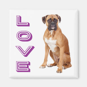 Love Boxer Puppy Dog Fridge Magnet