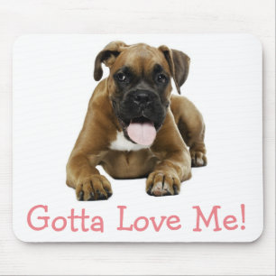 Love Boxer Puppy Dog Mousepad