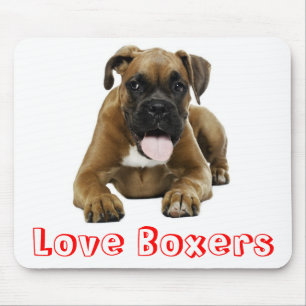 Love Boxer Puppy Dog Mousepad