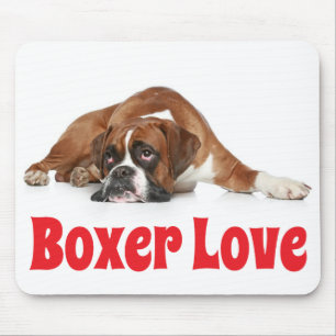 Love Boxer Puppy Dog Mousepad