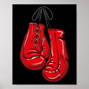 Love Boxing Gloves Illustration Gifts Boxer Gift  Poster