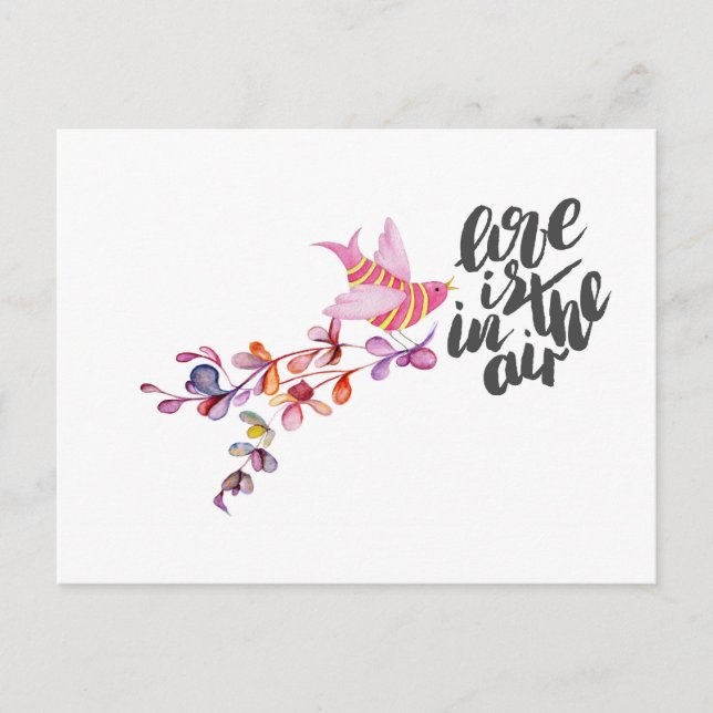 Love Branch Bird Postcard (Front)