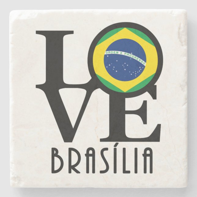 LOVE Brasília Stone Coaster (Front)