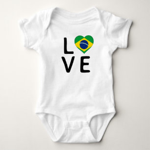 Love - Brazil Flag Baby Bodysuit