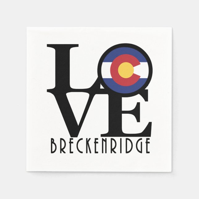 LOVE Breckenridge Colorado Napkin (Front)