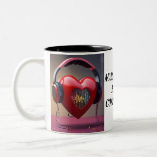 "Love Brewed Daily" Two-Tone Coffee Mug