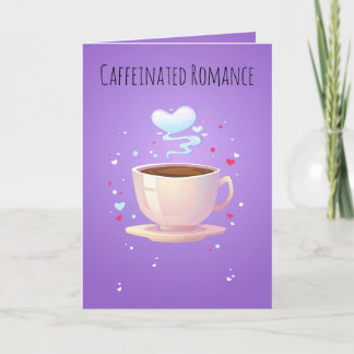 Love Brews Eternal - Whimsical Valentine's Coffee Holiday Card