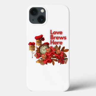Love Brews Here iPhone 13 Case