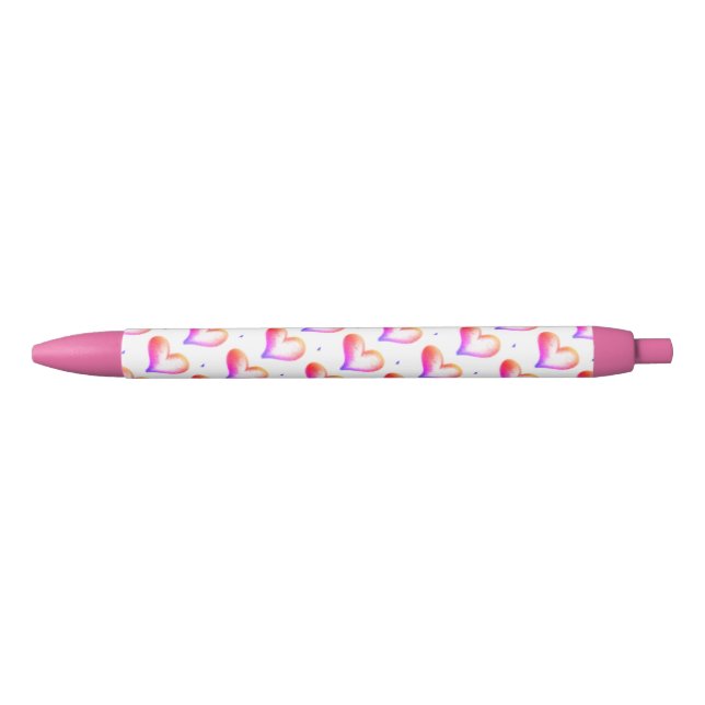 Love Bright Hearts Black Ink Pen (Front)