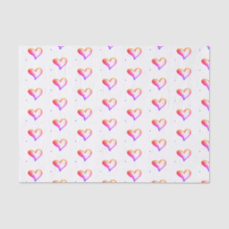 Love Bright Hearts Tissue Paper