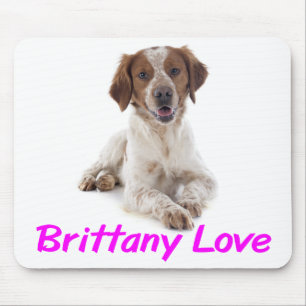 Love Brittany Spaniel Puppy Dog Mousepad