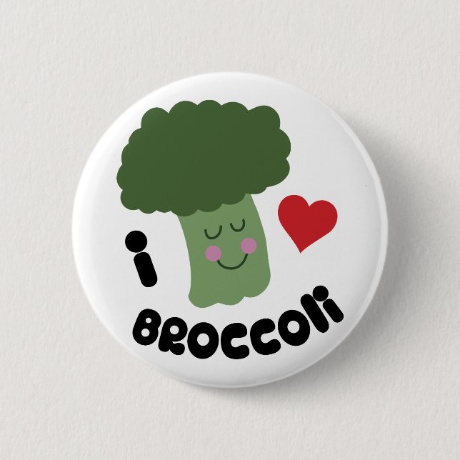 Love Broccoli 2 Inch Round Button (Front)