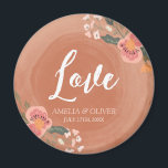 Love Brown Wood and Floral Rustic Wedding Magnet<br><div class="desc">This rustic Wedding Love round magnet features lovely floral against a brown wood pattern background. These Wedding magnets are a great way for guests to remember your special date. Check out other matching rustic wedding items including invitations here http://www.zazzle.com/collections/brown_wood_rustic_floral_wedding_collection-119146535042869019?rf=238364477188679314 Personalize it with your details by replacing the placeholder text. For...</div>