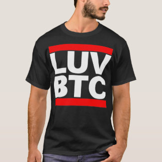 Love BTC Bitcoin Cryptocurrency T-Shirt