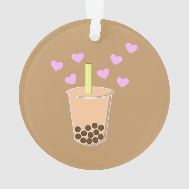 Love Bubble Tea Ornament (Back)